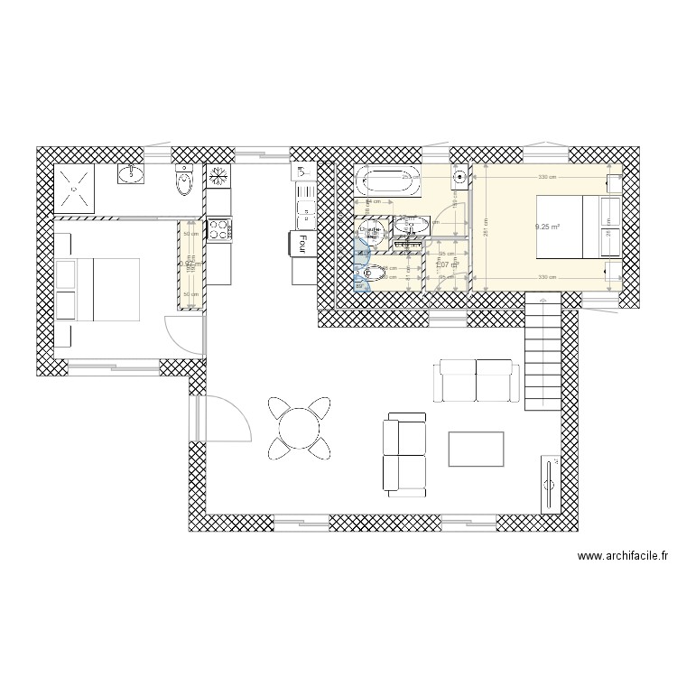 PROJET. Plan de 0 pièce et 0 m2