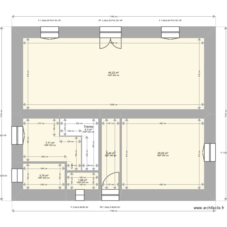 DELPUECH SUMÈNE . Plan de 13 pièces et 204 m2