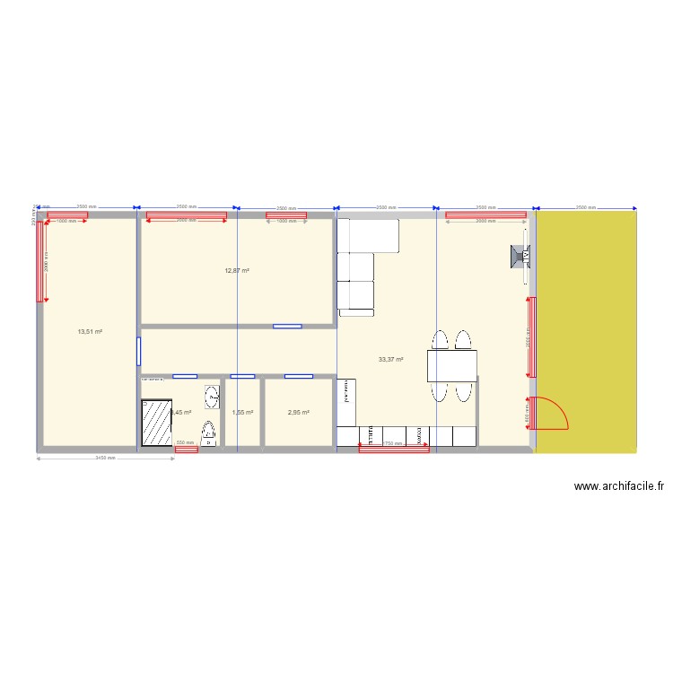 75 4. Plan de 7 pièces et 81 m2