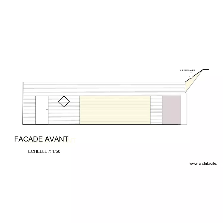 facade avant. Plan de 