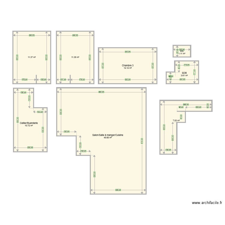 pieces maison  m2 théorique selon plan constructeur. Plan de 0 pièce et 0 m2