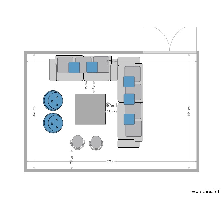 SALON 1. Plan de 0 pièce et 0 m2