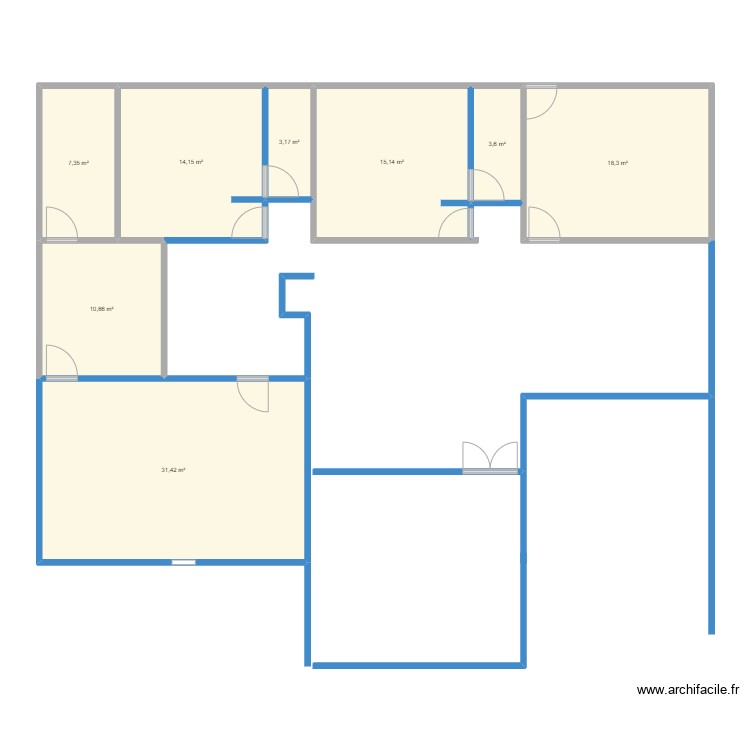 4pieces. Plan de 0 pièce et 0 m2