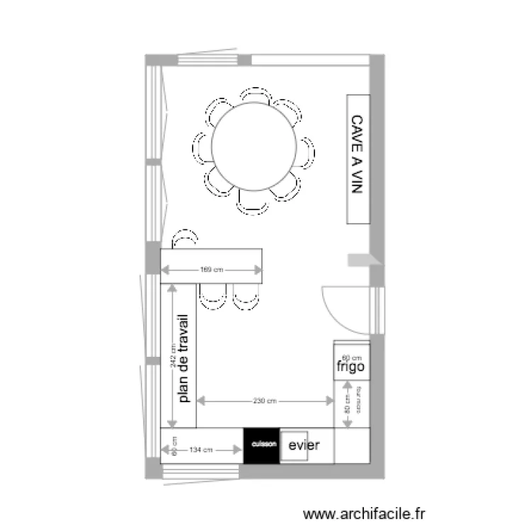 salle a manger . Plan de 