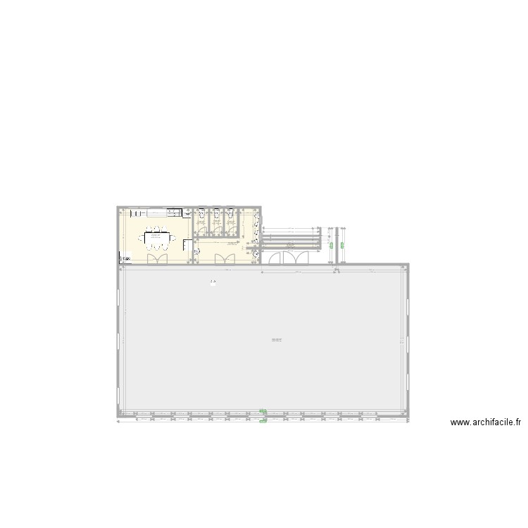 salle des fetes2. Plan de 7 pièces et 262 m2