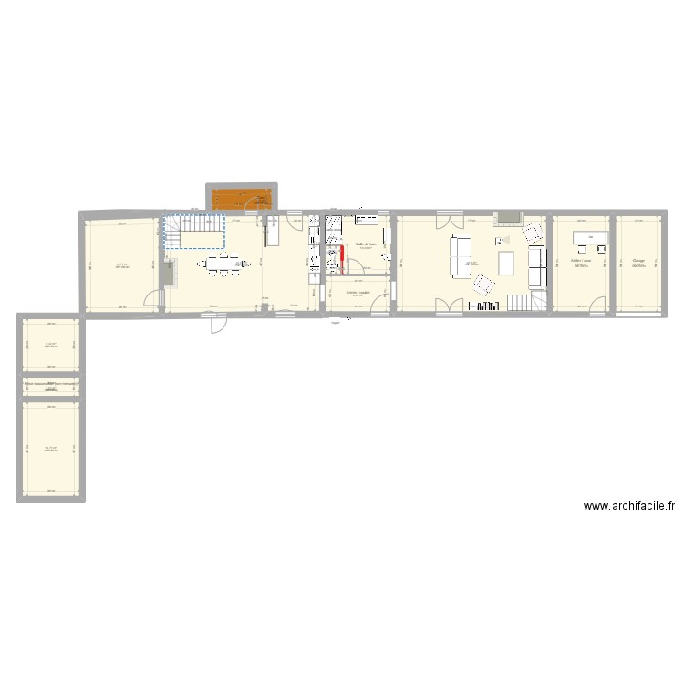 casa le ranger - plan SDB. Plan de 16 pièces et 267 m2