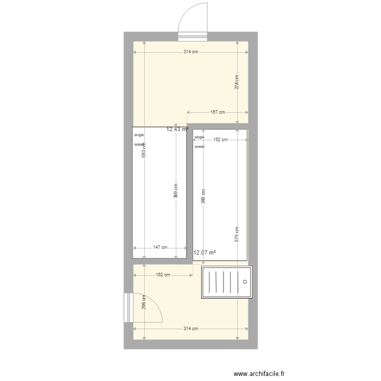 ocean. Plan de 0 pièce et 0 m2