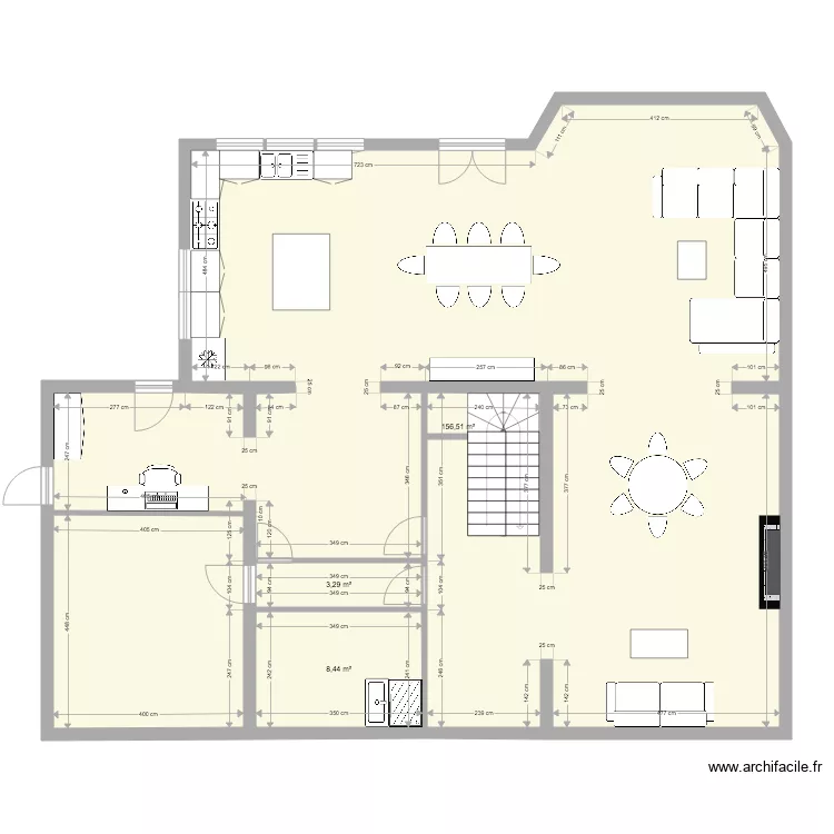 &eacute;tage version 2. Plan de 