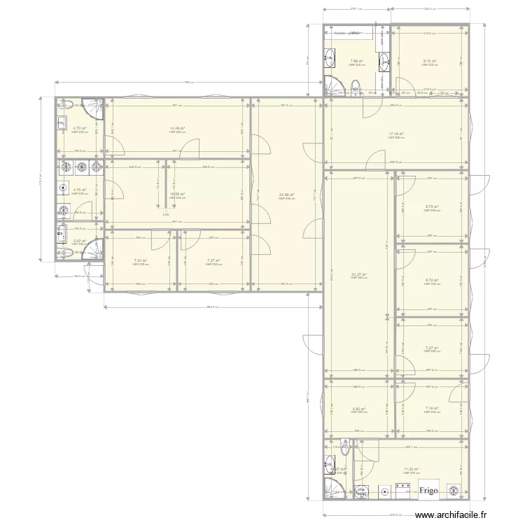 container 2019  sans meubles. Plan de 
