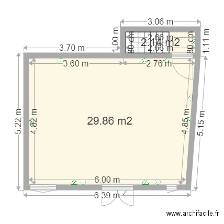 projet 2 bis extension DOUTRELANT. Plan de 0 pièce et 0 m2