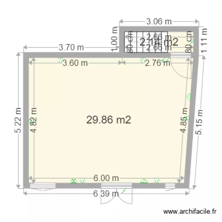 projet 2 bis extension DOUTRELANT. Plan de 