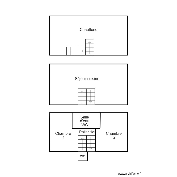 LOCRONAN VERNIOLLE. Plan de 6 pièces et 32 m2