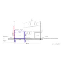 plan de coupe du terrain sans projet d'extension 2