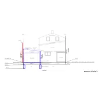 plan de coupe du terrain sans projet d'extension 2