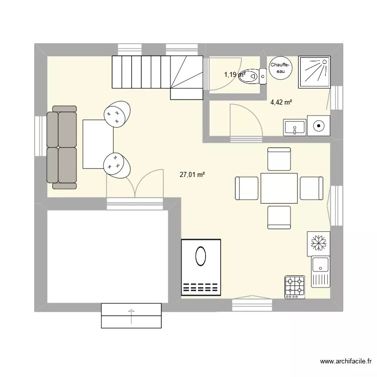 SORIN RDC 1. Plan de 3 et 33 m² SORIN RDC 1. Plan de 3 et 33 m²