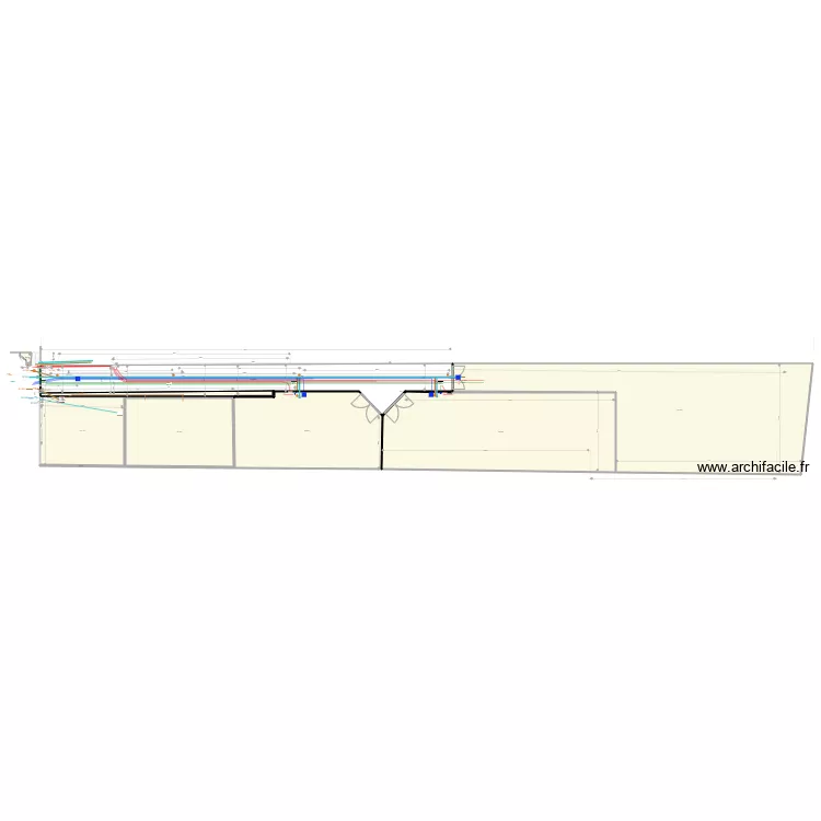 Implantation des r&eacute;seaux E 1 V. Plan de 