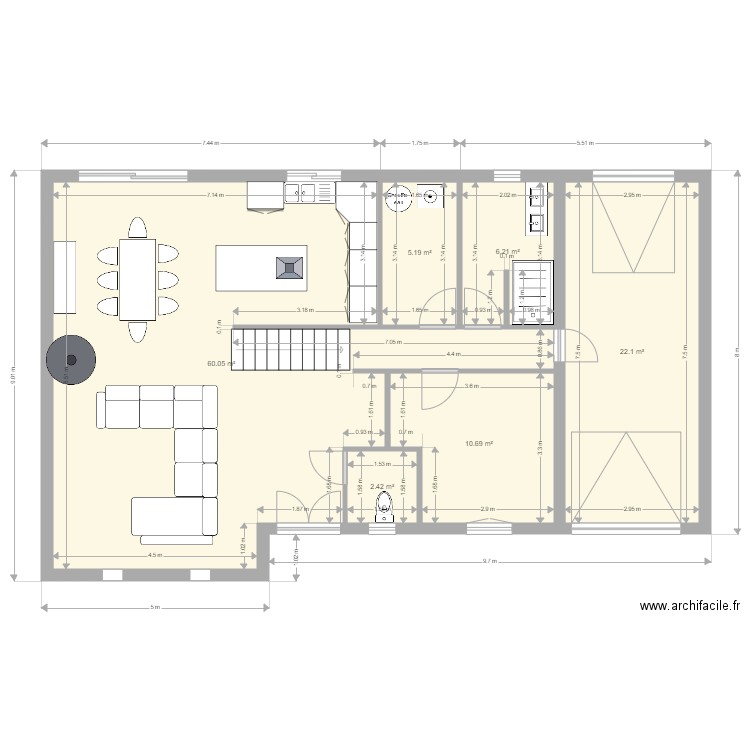 maison r 1 etage. Plan de 0 pièce et 0 m2