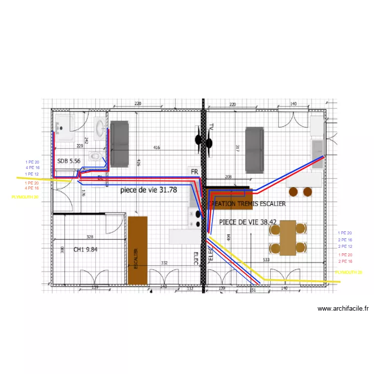PLAN RC PLOMBERIE PE. Plan de PLAN RC PLOMBERIE PE. Plan de