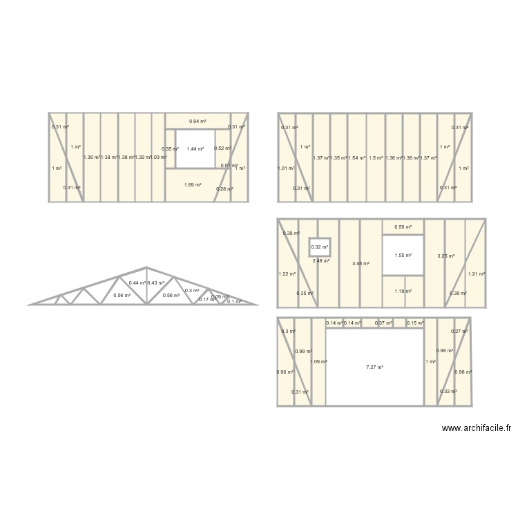 modele chalet 1. Plan de 0 pièce et 0 m2