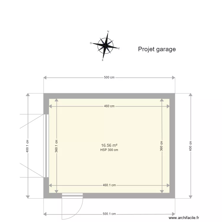 Fa&ccedil;ade Sud. Plan de 