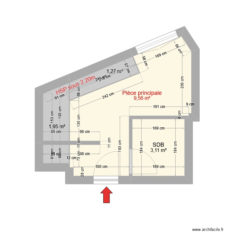 6 COUSTOU LOT 212. Plan de 4 pièces et 16 m2