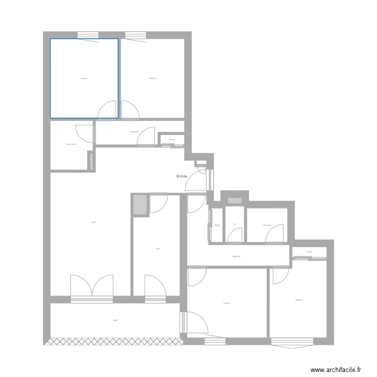 CHHUY. Plan de 19 pièces et 43 m2