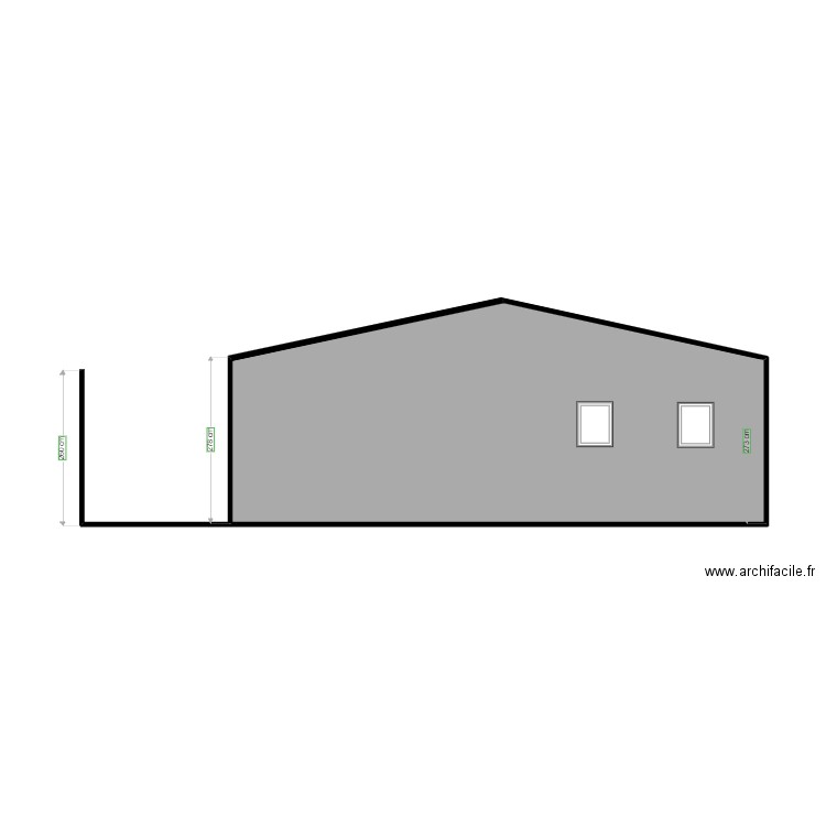 PLAN DE COUPE APRES TRAVAUX. Plan de 1 pièce et 29 m2