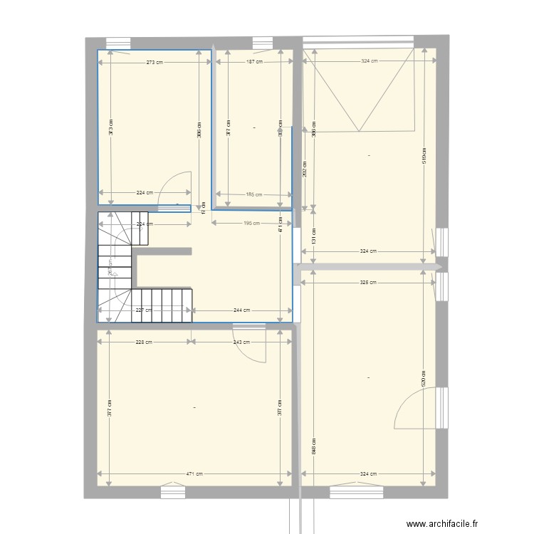 plan sous sol. Plan de 0 pièce et 0 m2