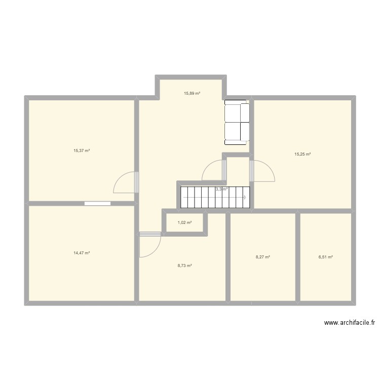 etage. Plan de 0 pièce et 0 m2