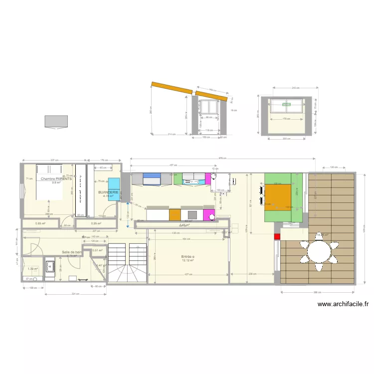 extension. Plan de 