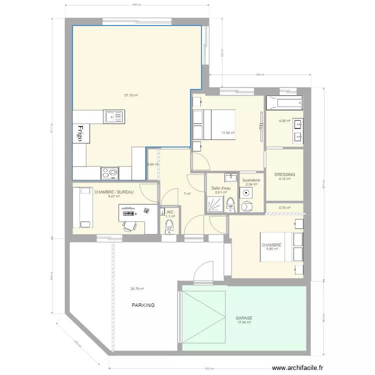 PLAIN PIED hiver. Plan de PLAIN PIED hiver. Plan de