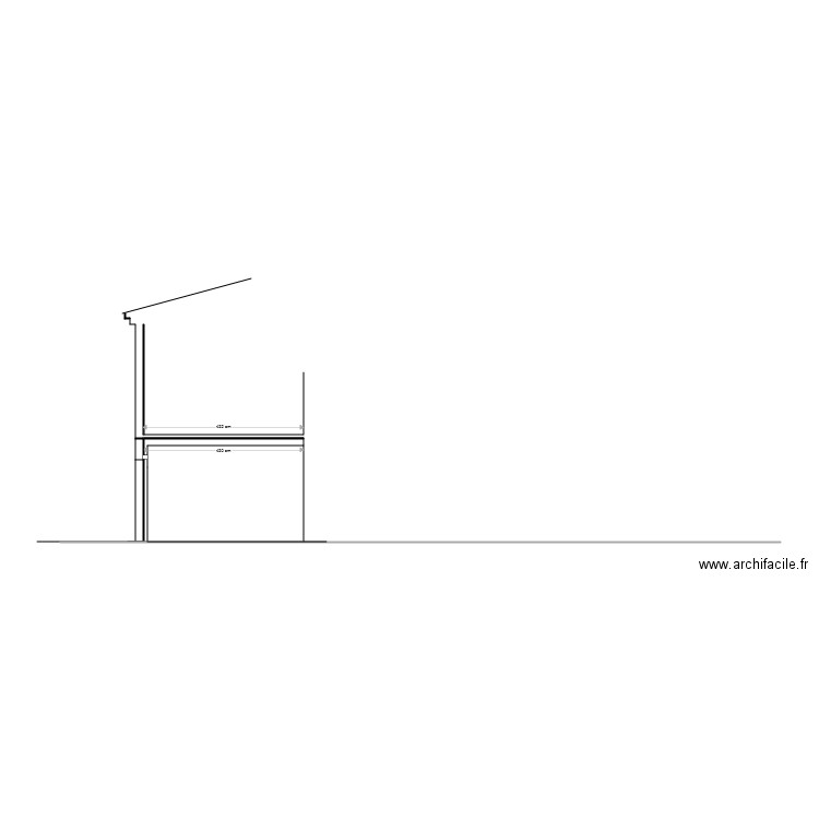 coupe facade. Plan de 0 pièce et 0 m2