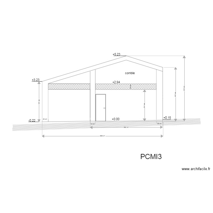 Coupe. Plan de 0 pièce et 0 m2