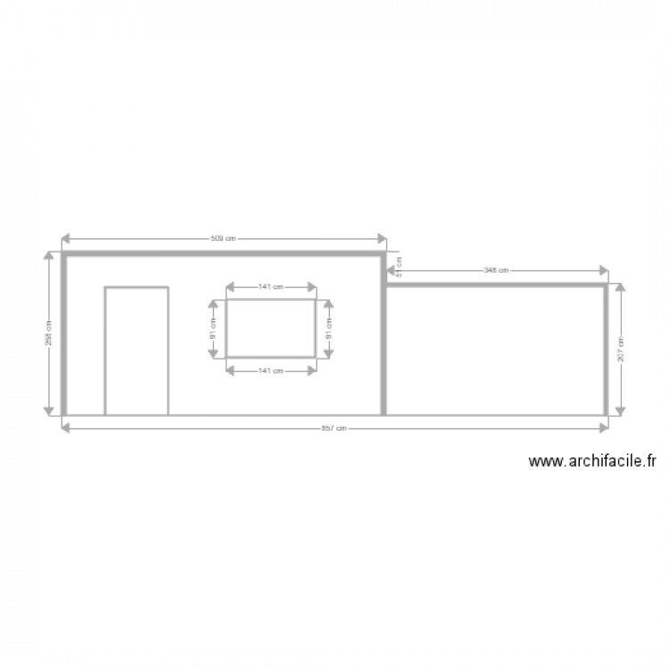 pouget façade ouest. Plan de 0 pièce et 0 m2