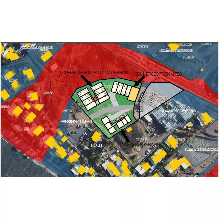 TROIS BASSINS DPT AB304. Plan de 