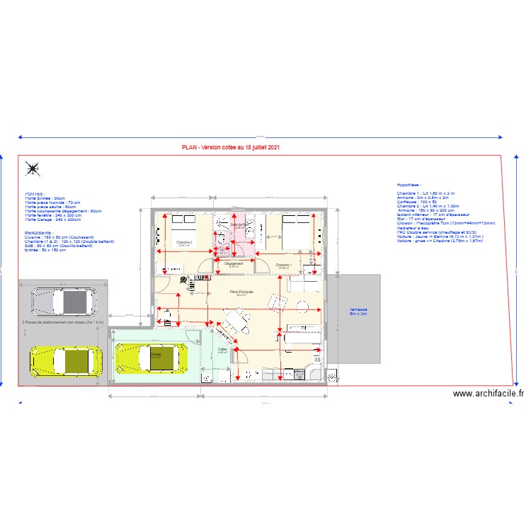 BERNARD Version cotée 180721 mobilier. Plan de 0 pièce et 0 m2
