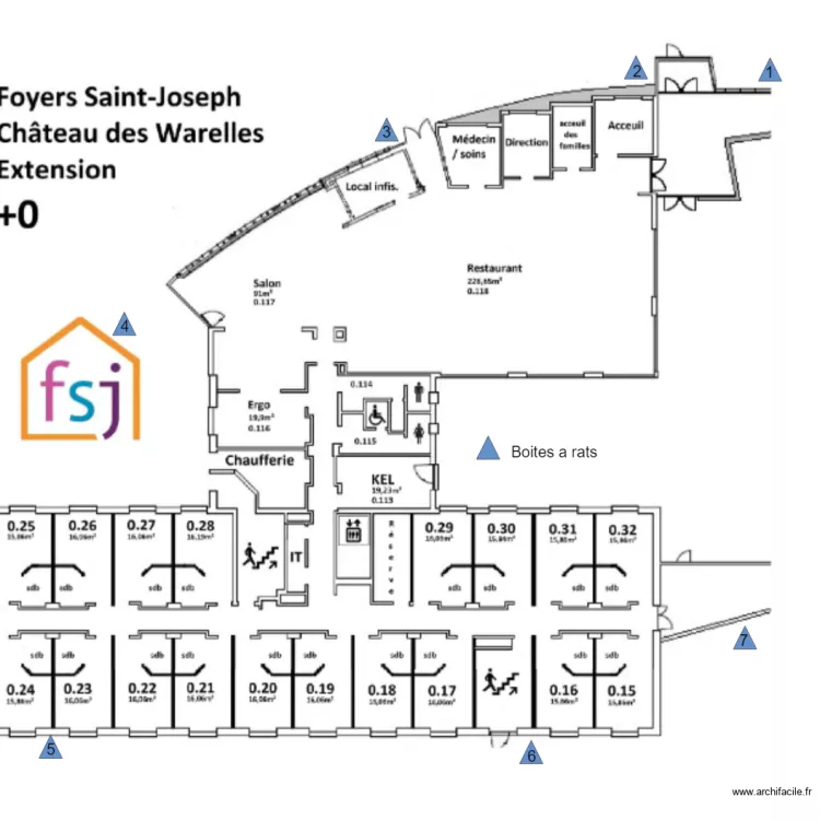 Warelles Extension RDC. Plan de 