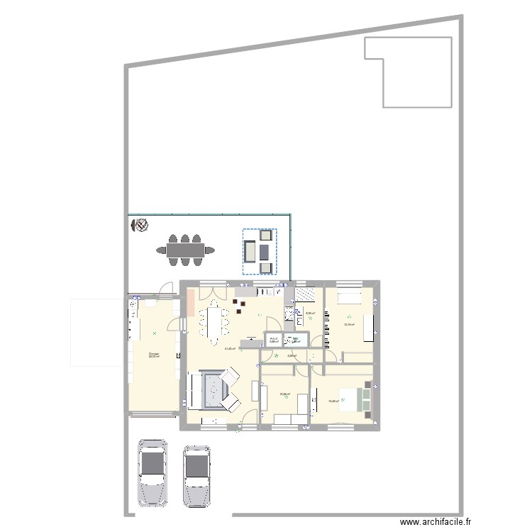 Maison Saint Léger. Plan de 9 pièces et 110 m2
