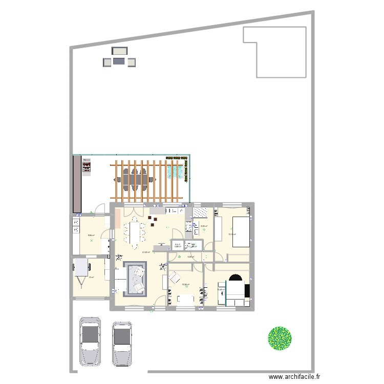 Maison Saint Léger. Plan de 9 pièces et 110 m2