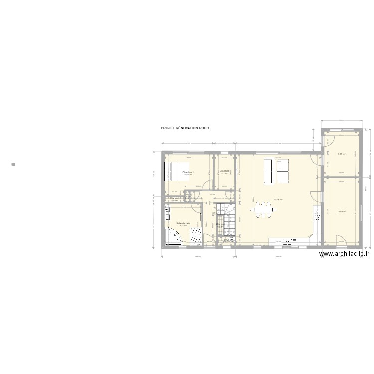 RENOVATION 1. Plan de 11 pièces et 102 m2