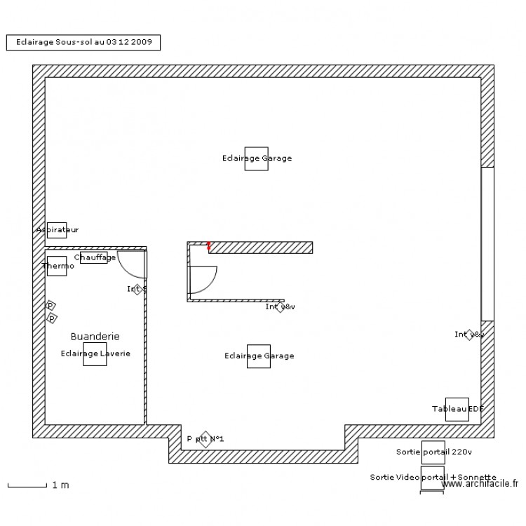 Eclairage Sous-Sol. Plan de 0 pièce et 0 m2