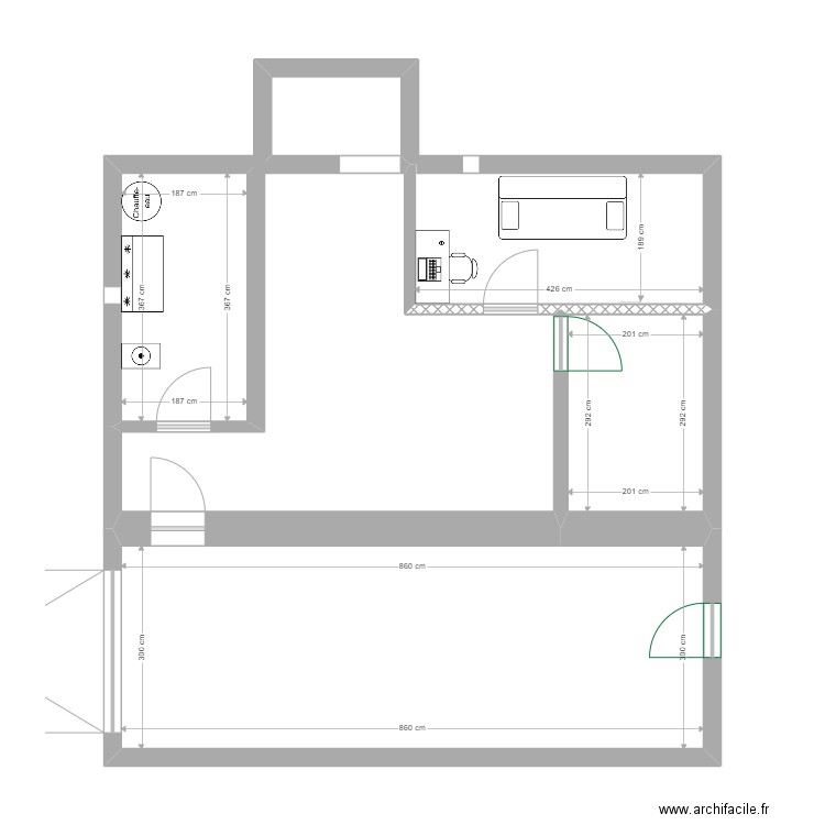 garage. Plan de 0 pièce et 0 m2