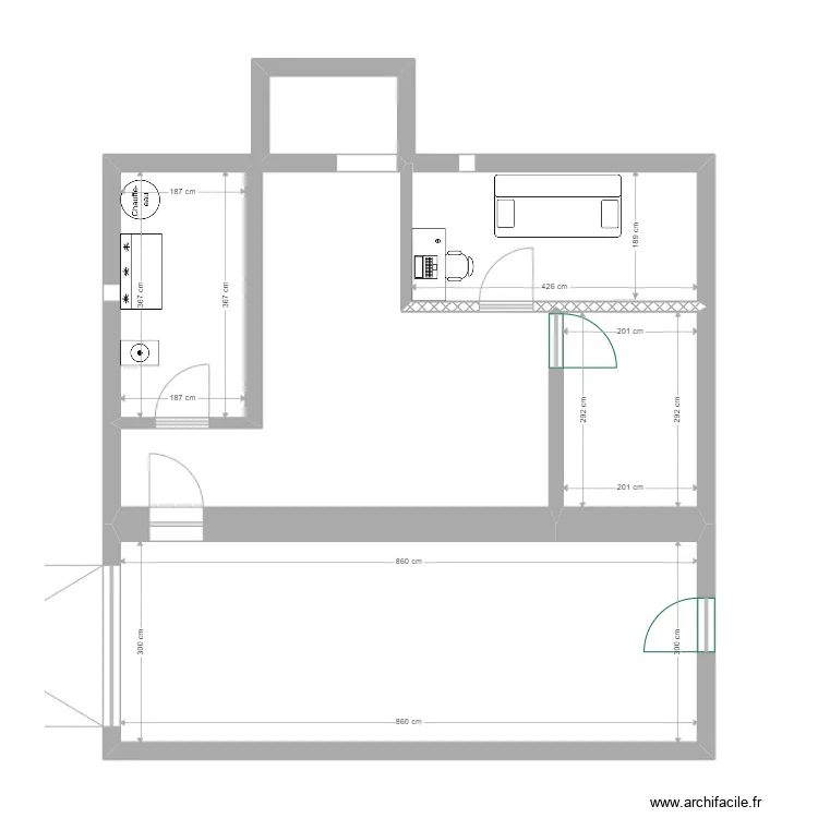 garage. Plan de 