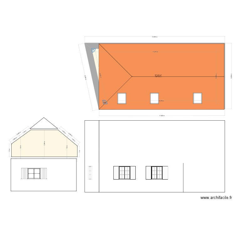 Ansacq. Plan de 7 pièces et 168 m2