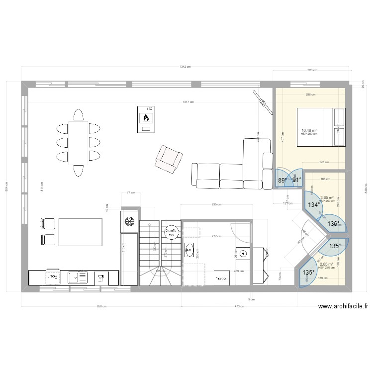 st-antoine 2 etages-11 sept2023. Plan de 8 pièces et 26 m2