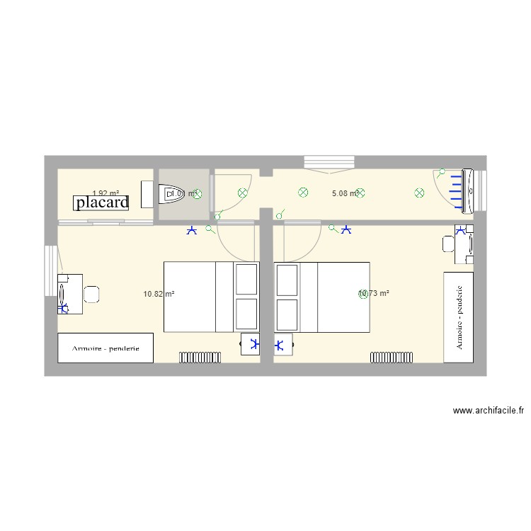 chambre enfants. Plan de 0 pièce et 0 m2