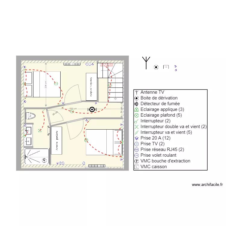 logement 1 etage elec. Plan de logement 1 etage elec. Plan de
