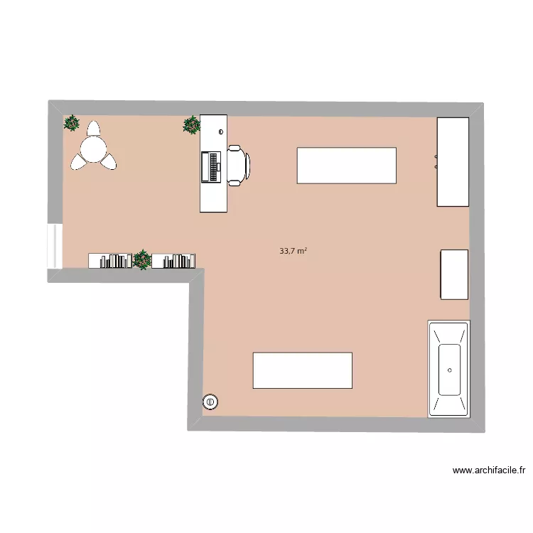 Toilettage. Plan de 1 et 34 m² Toilettage. Plan de 1 et 34 m²
