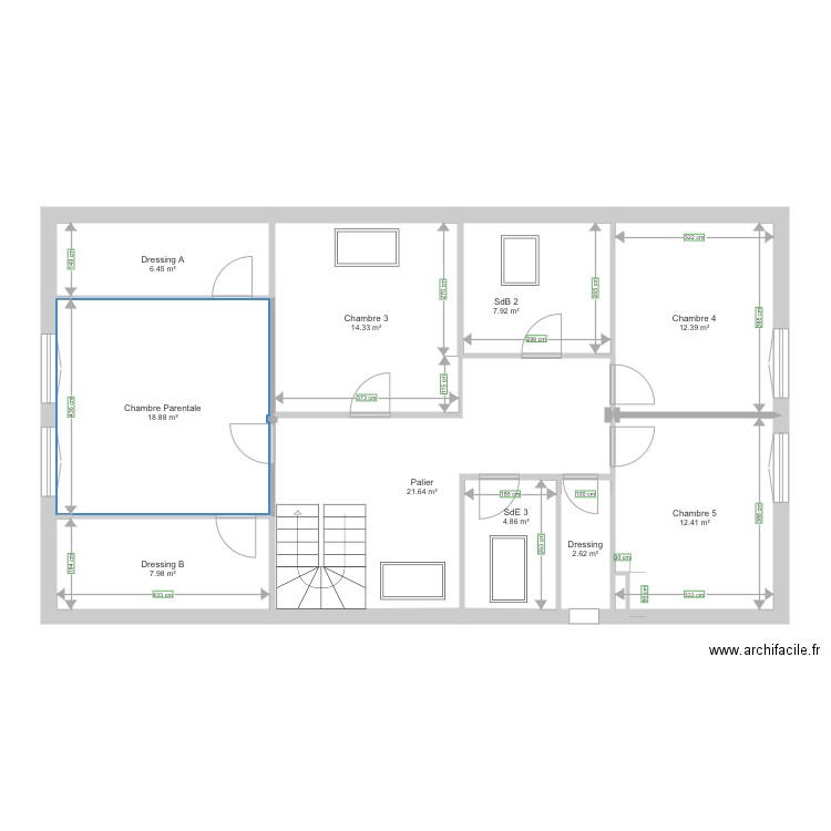 Plan Etage Santeny 8. Plan de 0 pièce et 0 m2