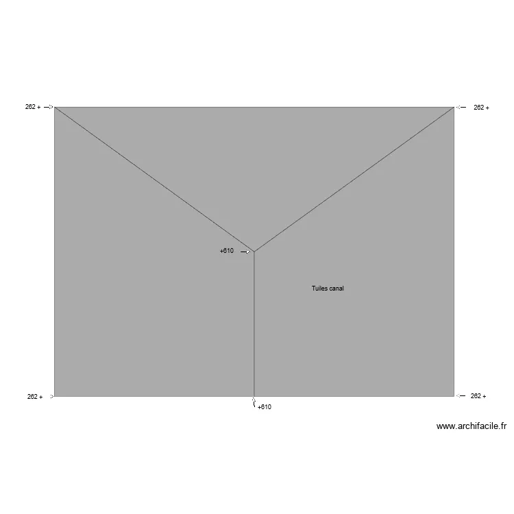 Toiture initial. Plan de 